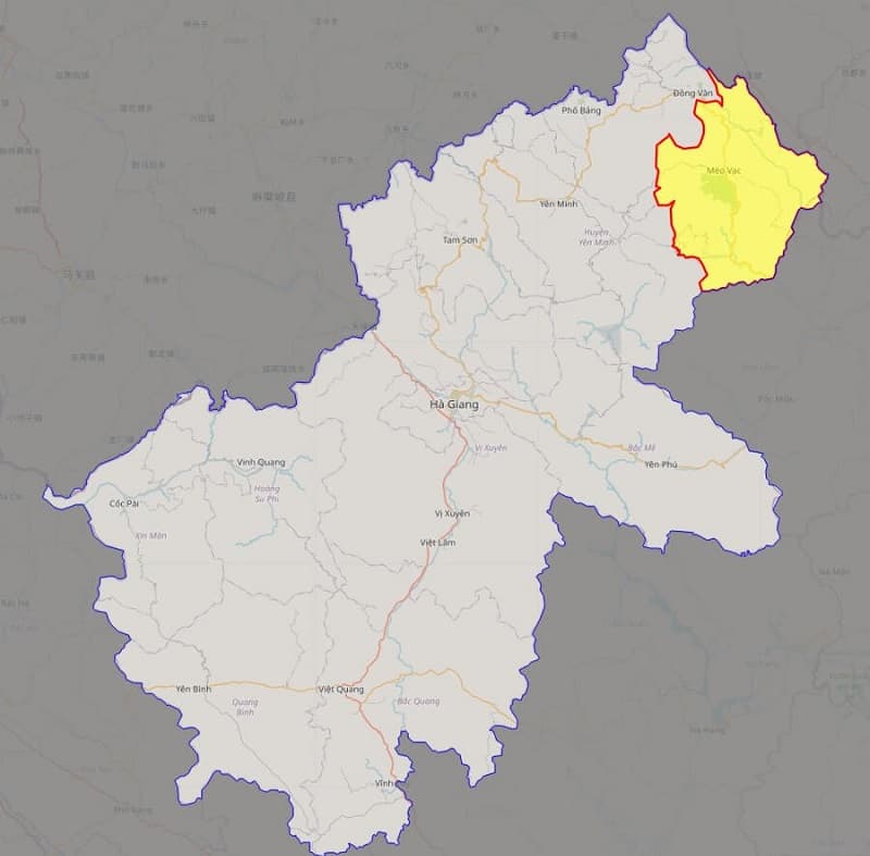 Bản đồ huyện Mèo Vạc