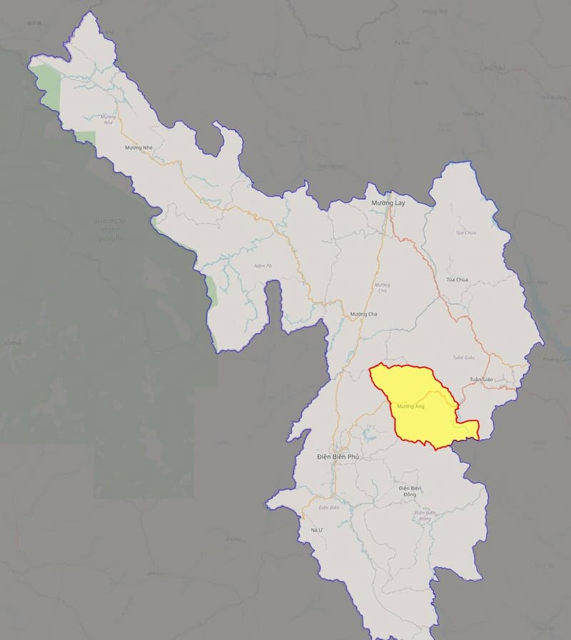 Bản đồ huyện Mường Ảng