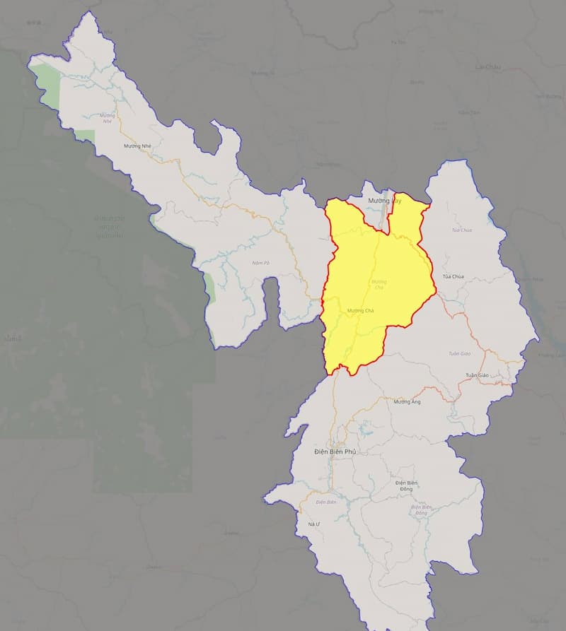 Bản đồ huyện Mường Chà