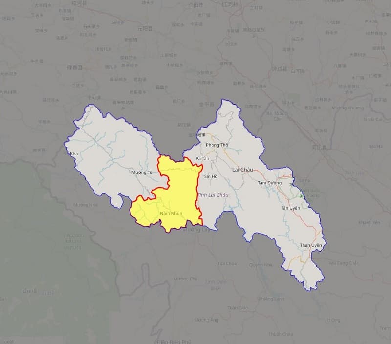 Bản đồ huyện Nậm Nhùn