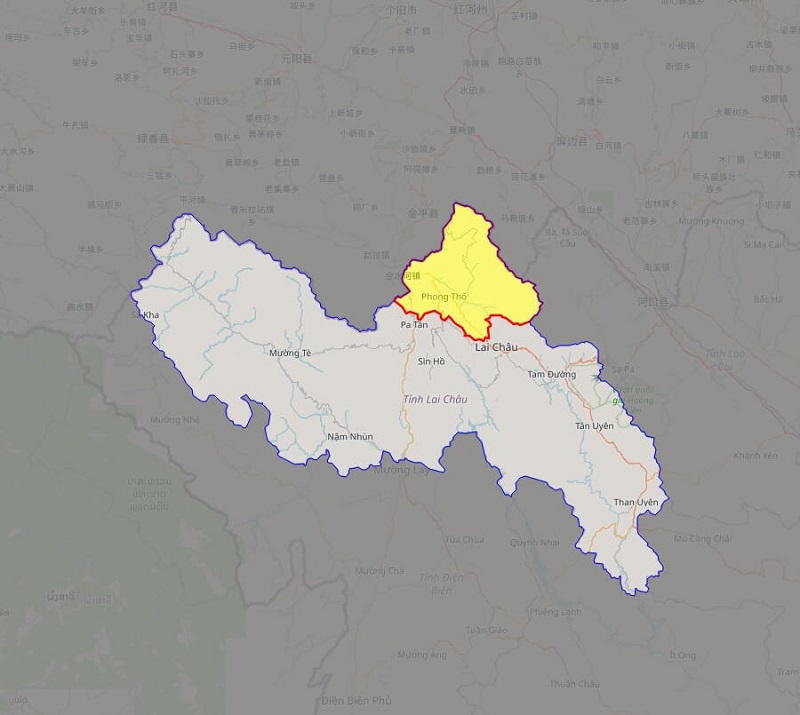 Bản đồ huyện Phong Thổ