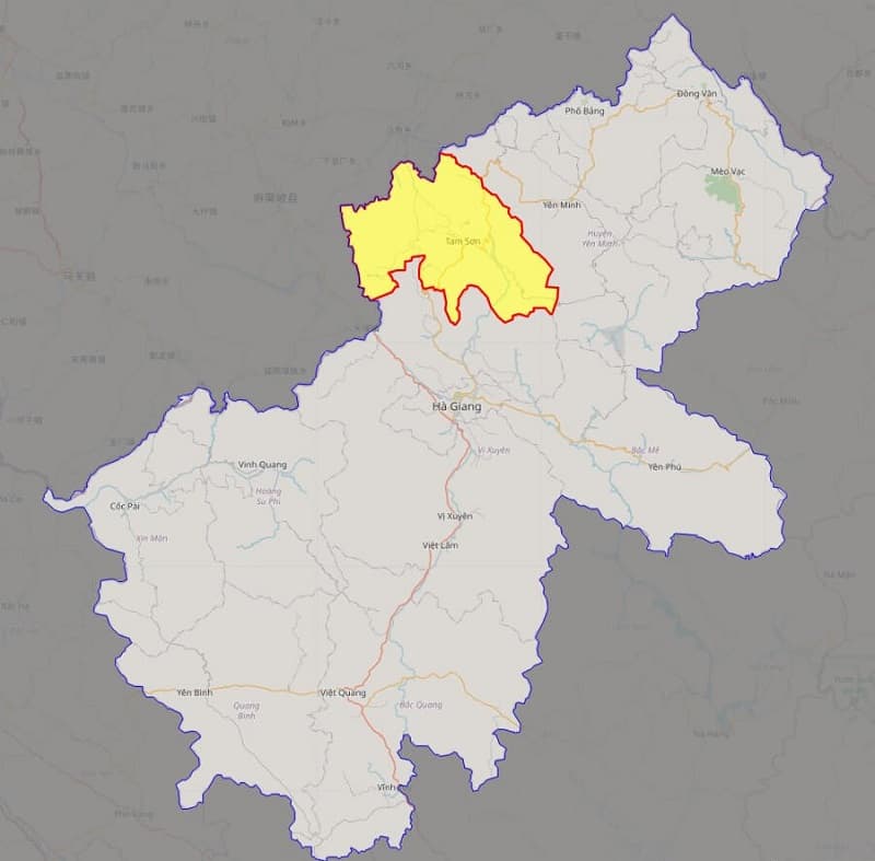 Bản đồ huyện Quản Bạ