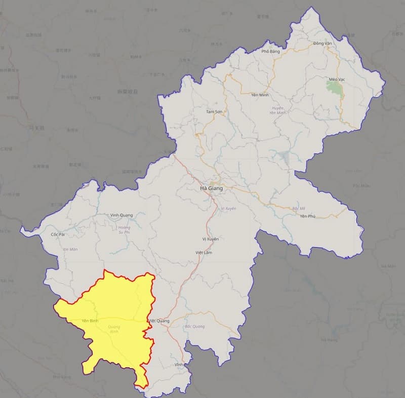 Bản đồ huyện Quang Bình