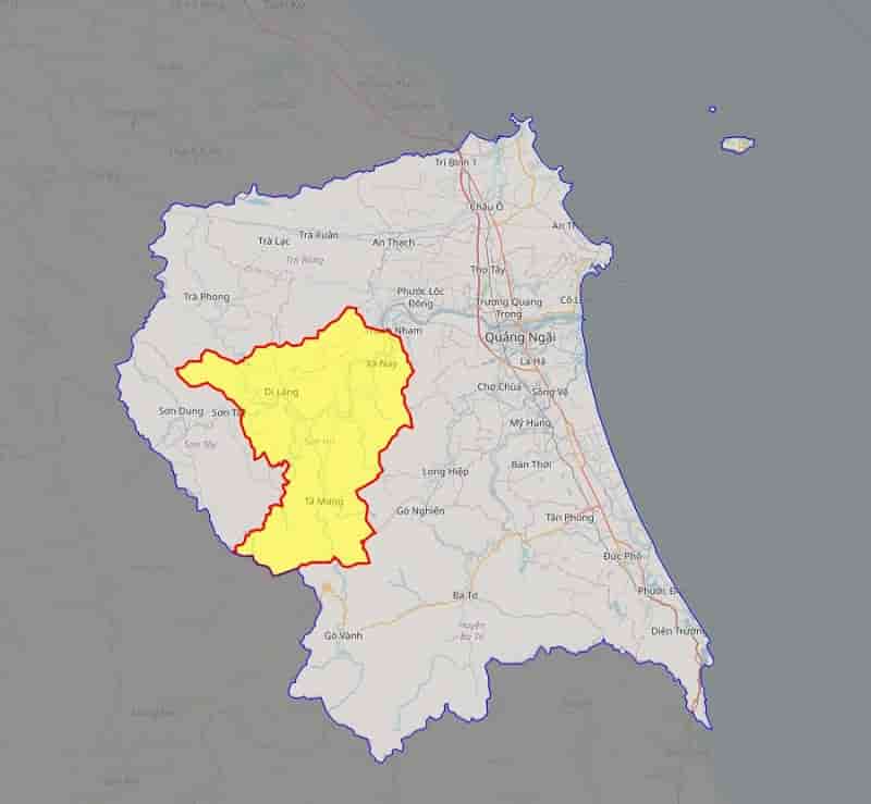 Bản đồ Huyện Sơn Hà
