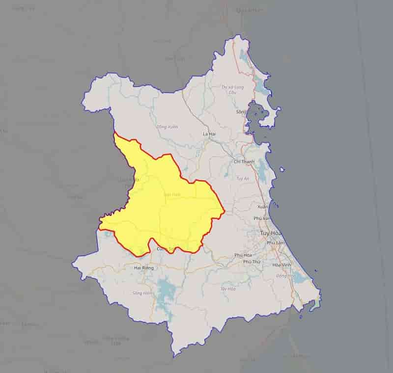 Bản đồ huyện Sơn Hoà