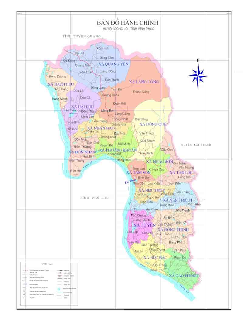 Bản đồ Huyện Sông Lô
