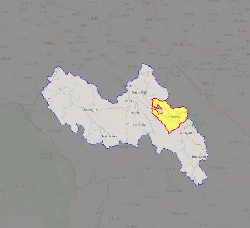 Bản đồ huyện Tam Đường