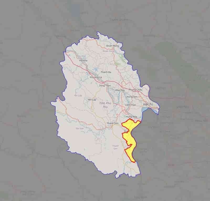 Bản đồ huyện Thanh Thủy
