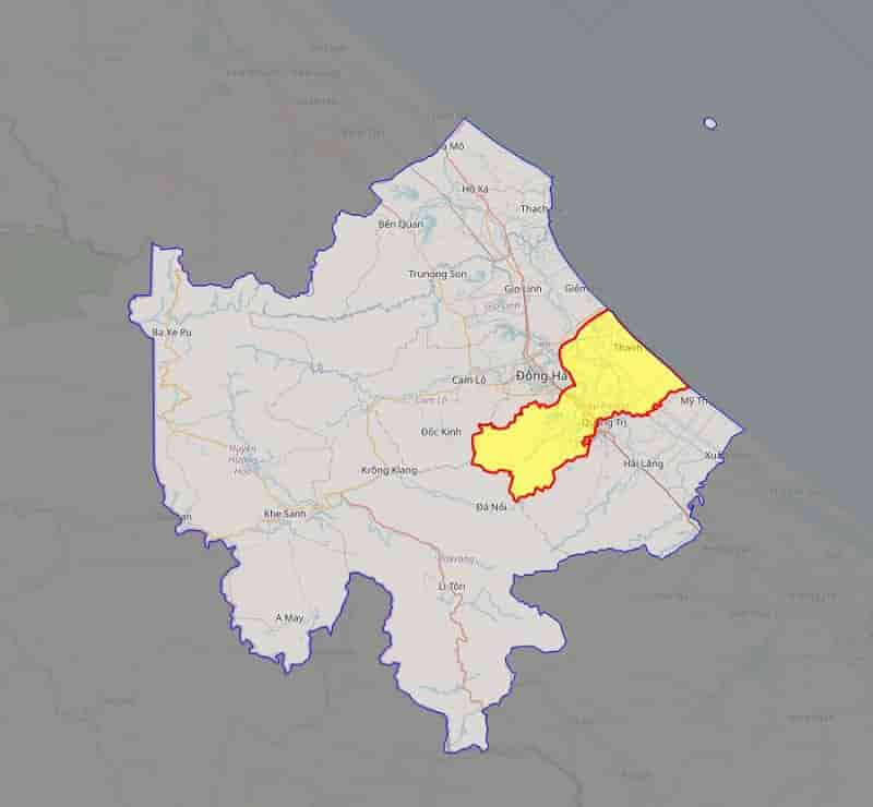 Bản đồ huyện Triệu Phong