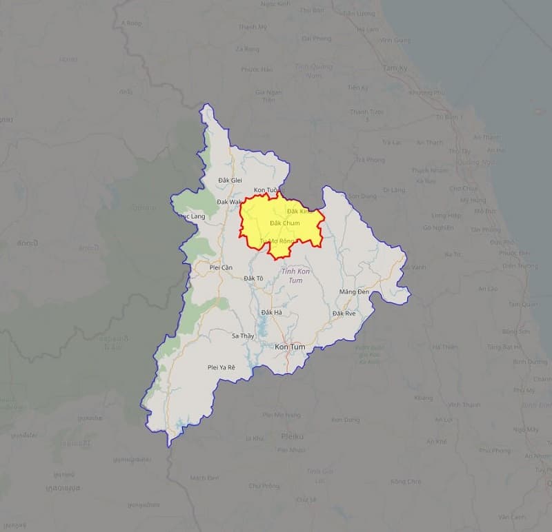 Bản đồ huyện Tu Mơ Rông