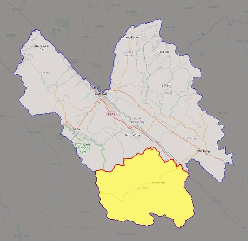 Bản đồ huyện Văn Bàn