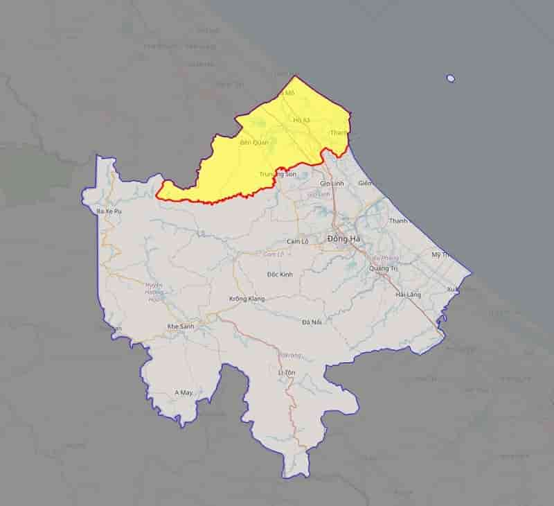 Bản đồ Huyện Vĩnh Linh