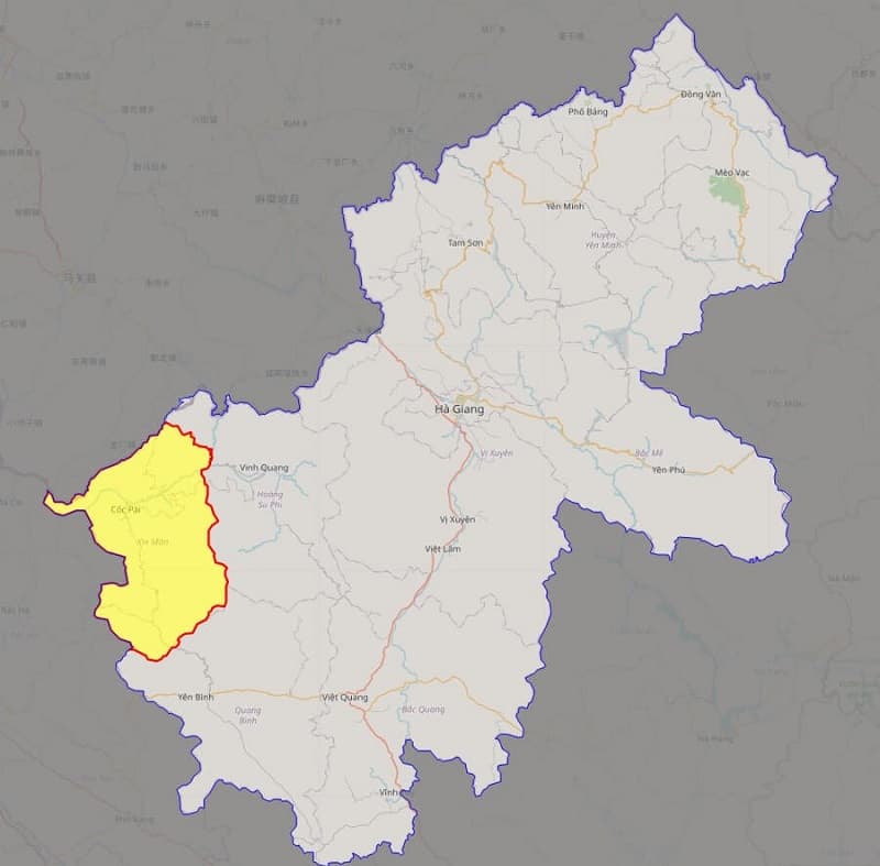 Bản đồ huyện Xín Mần