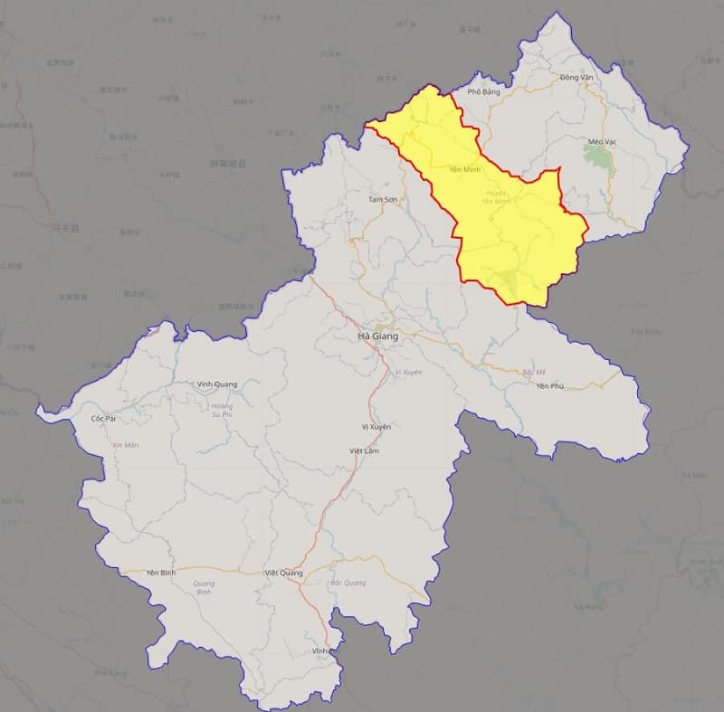 Bản đồ huyện Yên Minh