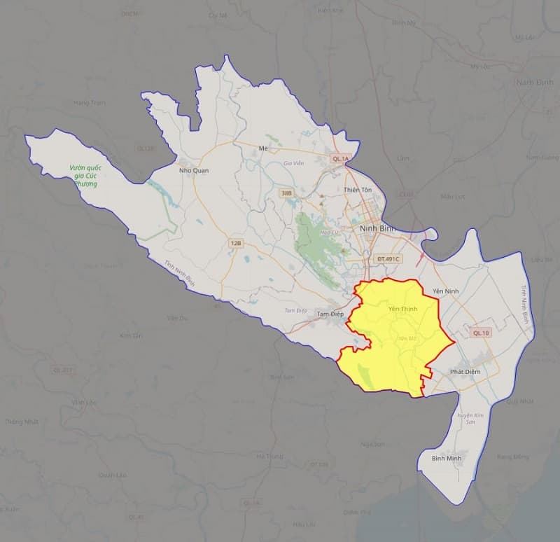Bản đồ huyện Yên Mô