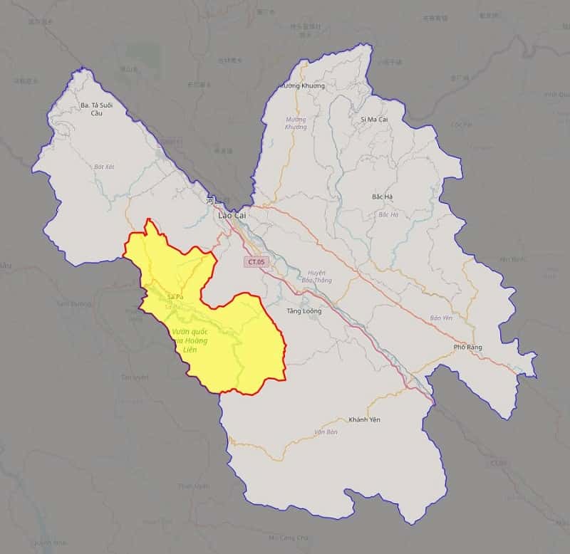 Bản đồ thị xã Sa Pa
