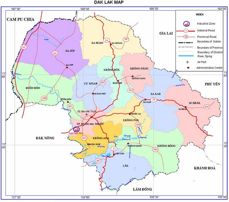  Bản đồ quy hoạch tỉnh Đắk Lắk mới nhất