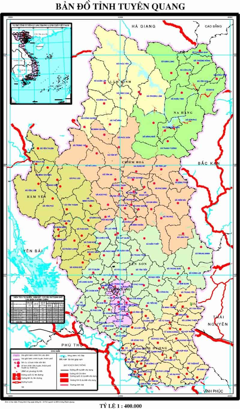 Vị trí địa lý Tuyên Quang