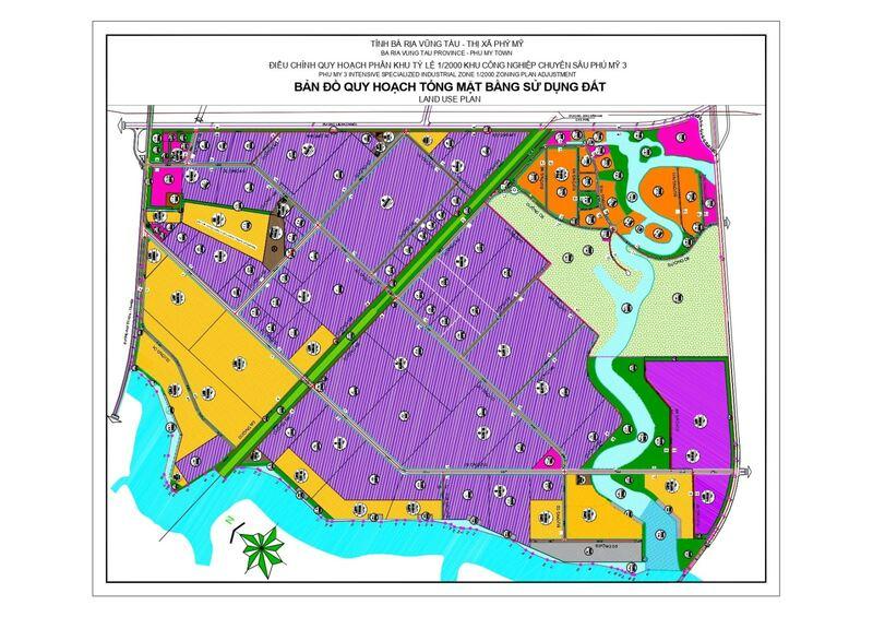 Bản đồ quy hoạch dự án khu công nghiệp Phú Mỹ 3