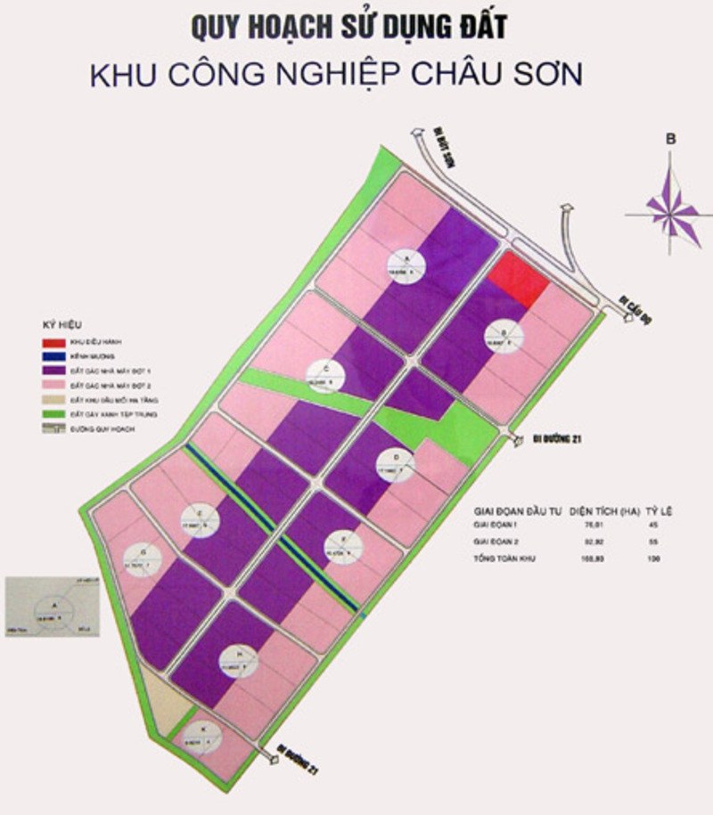   Bản đồ quy hoạch dự án khu công nghiệp Châu Sơn