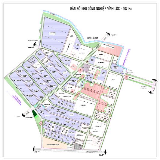Bản đồ quy hoạch dự án khu công nghiệp Vĩnh Lộc A