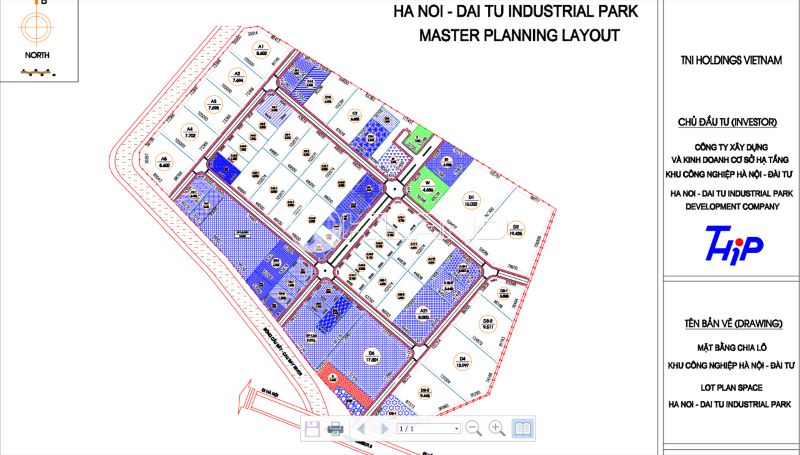Bản đồ quy hoạch dự án khu công nghiệp Đài Tư