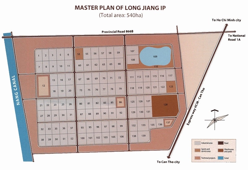 Bản đồ quy hoạch dự án Khu công nghiệp Long Giang