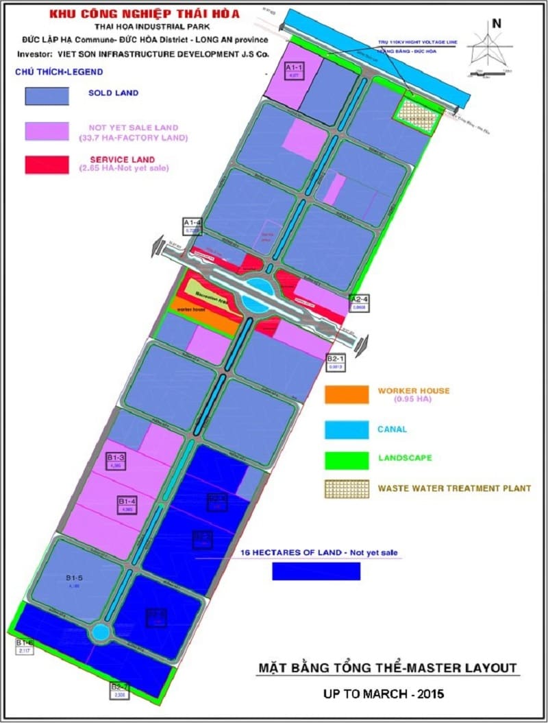 Bản đồ quy hoạch Khu công nghiệp Thái Hòa