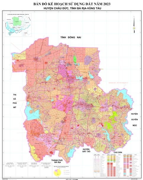 Bản đồ quy hoạch sử dụng đất huyện Châu Đức năm 2023