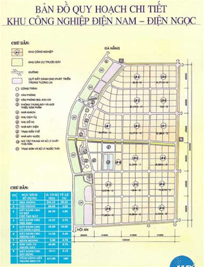 Bản đồ quy hoạch dự án Khu công nghiệp Điện Nam - Điện Ngọc