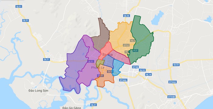 Bản đồ quy hoạch thành phố Bà Rịa|Kế hoạch sử dụng Đất 10 Bản đồ hành chính thành phố Bà Rịa, tỉnh Bà Rịa - Vũng Tàu