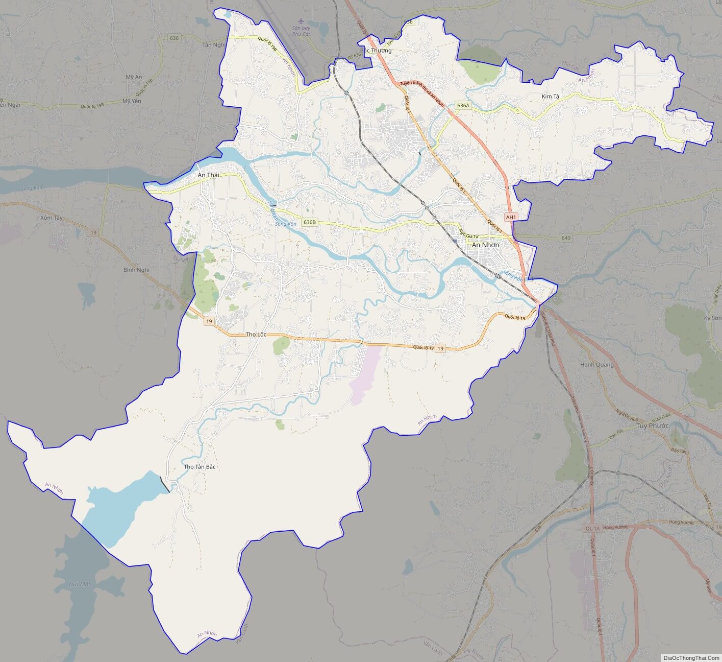 Bản đồ quy hoạch giao thông Thị xã An Nhơn – Tỉnh Bình Định