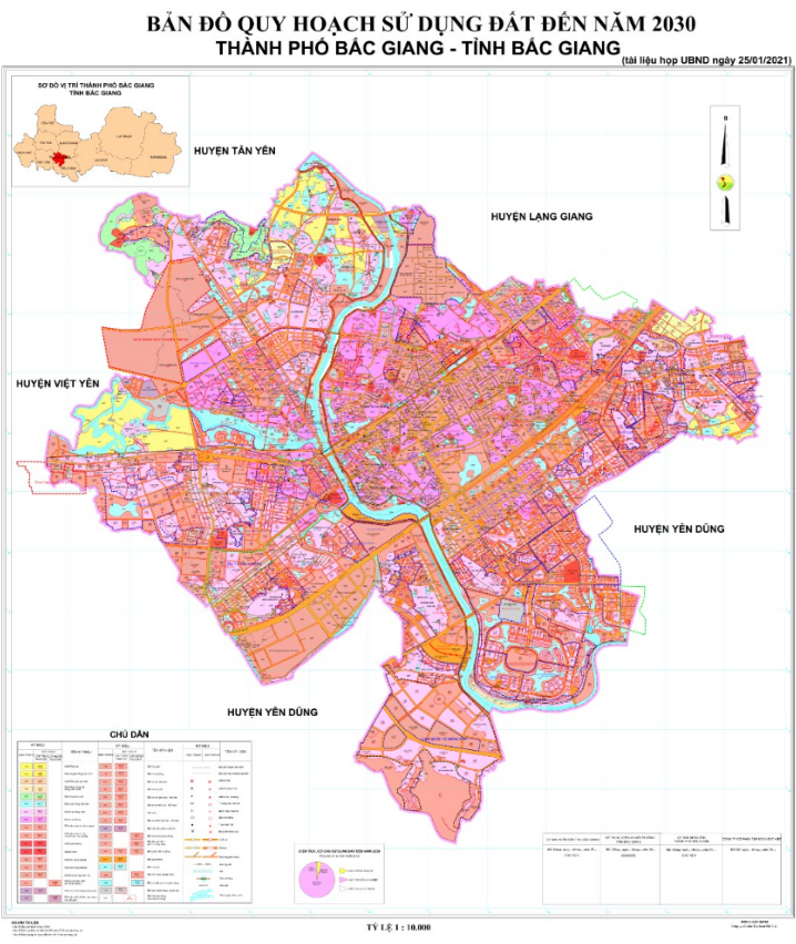 Bản đồ quy hoạch Thành phố Bắc Giang – Tỉnh Bắc Giang