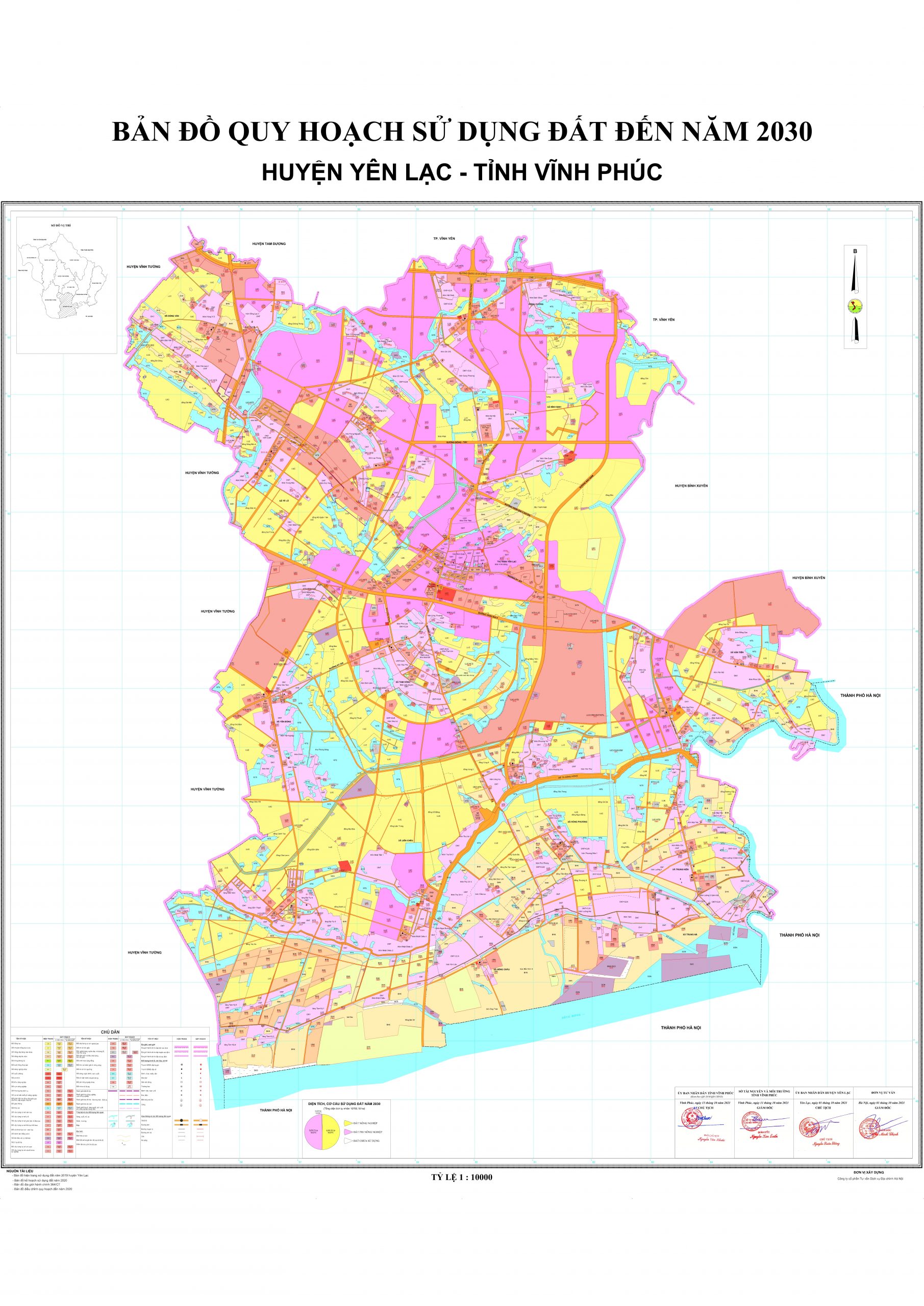 Bản đồ quy hoạch sử dụng đất huyện Yên Lạc, Vĩnh Phúc