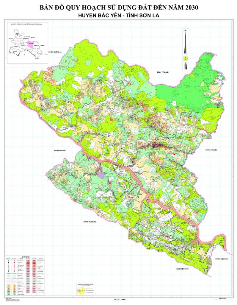 Bản đồ quy hoạch sử dụng đất huyện Bắc Yên tỉnh Sơn La đến năm 2030, tầm nhìn 2050