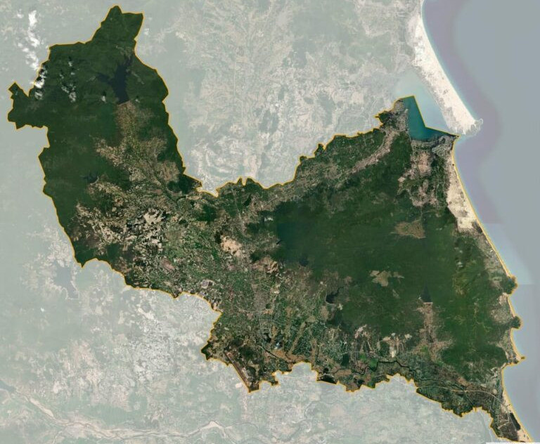 Bản đồ vệ tinh huyện Phù Cát