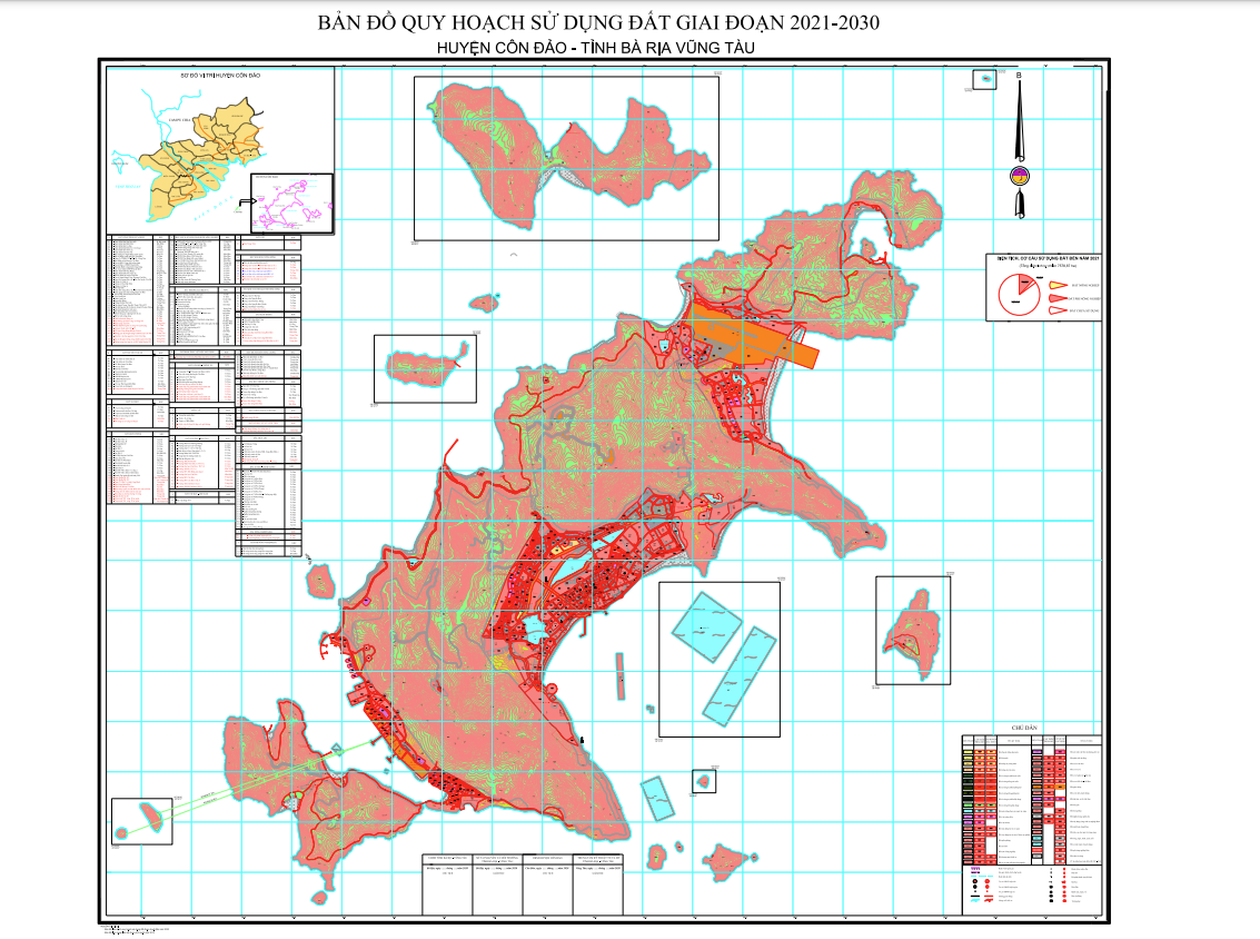 Bản đồ quy hoạch sử dụng đất huyện Côn Đảo - tỉnh Bà Rịa Vũng Tàu