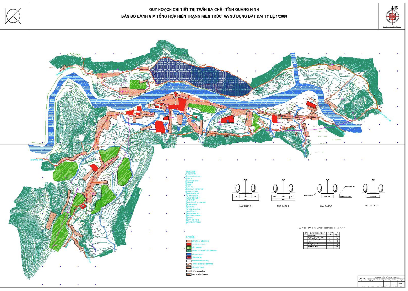 Bản đồ kế hoạch sử dụng đất  thị trấn Ba Chẽ