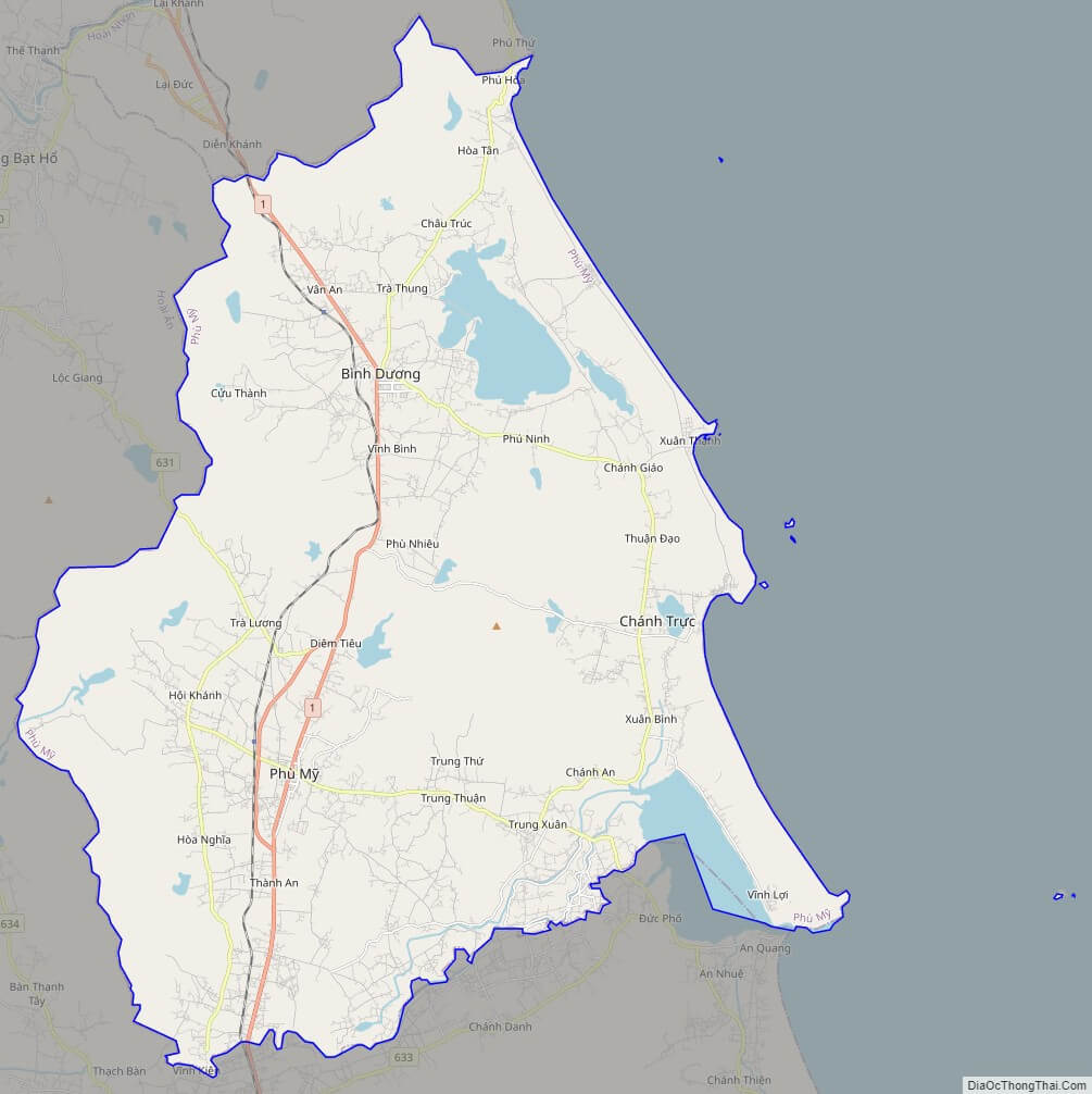 Bản đồ quy hoạch giao thông huyện Phù Mỹ – Tỉnh Bình Định