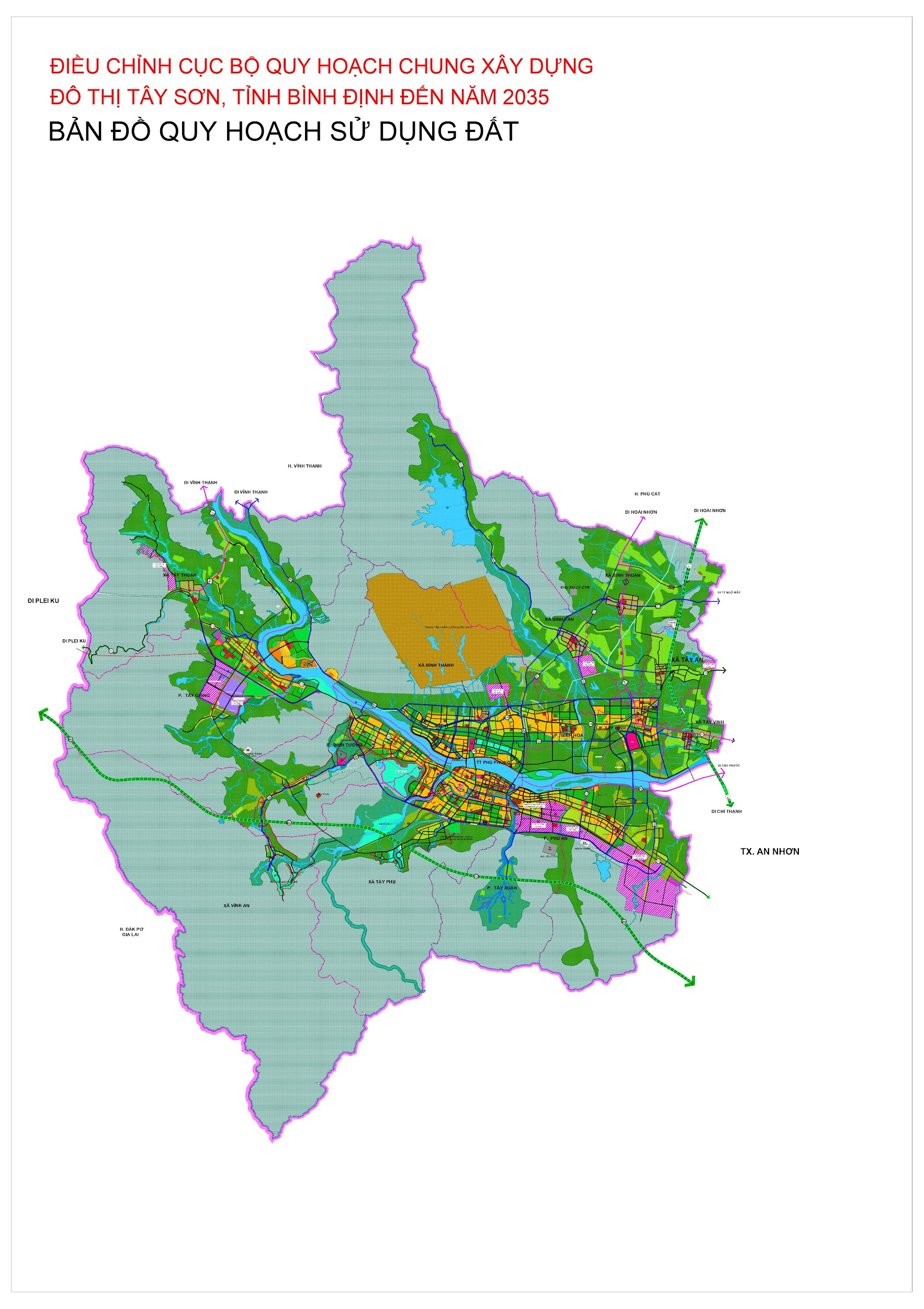 Bản đồ quy hoạch đô thị Huyện Tây Sơn – Tỉnh Bình Định