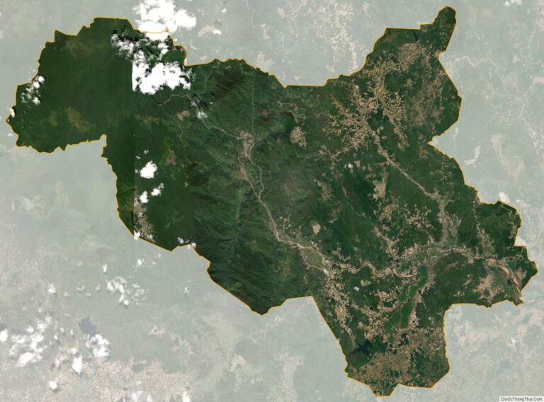 Bản đồ huyện Đồng Xuân nhìn từ vệ tinh - Nguồn Địa ốc thông thái