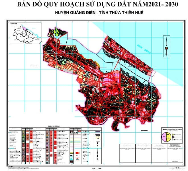 Bản đồ quy hoạch sử dụng đất huyện Quảng Điền (giai đoạn 2021 - 2030)
