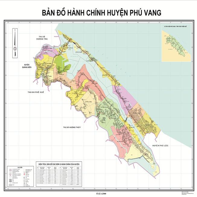 Bản đồ hành chính huyện Phú Vang, Thừa Thiên Huế