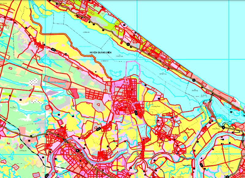 Bản đồ quy hoạch giao thông huyện Quảng Điền