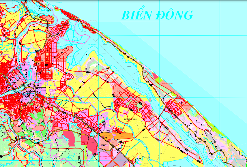 Bản đồ quy hoạch giao thông huyện Phú Vang