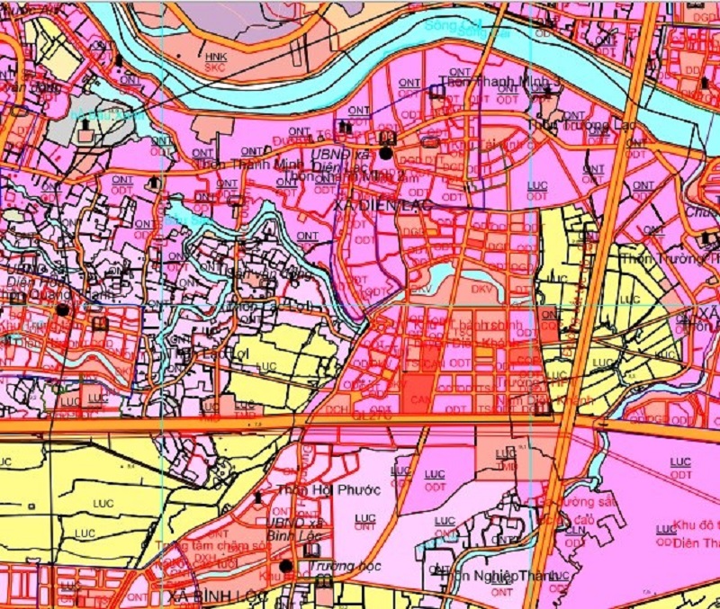 Bản đồ quy hoạch Xã Diên Lạc