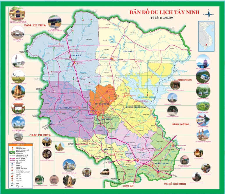Bản đồ du lịch tỉnh Tây Ninh