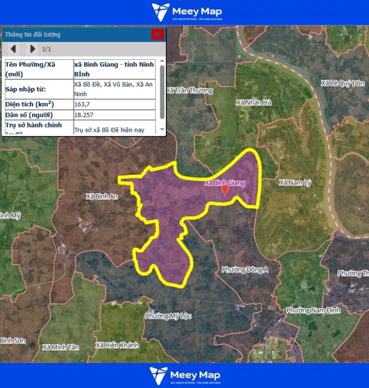 Bản đồ quy hoạch tỉnh Ninh Bình| Bản Đồ Sau Sáp Nhập 132 Bản đồ Xã Bình Giang, Ninh Bình