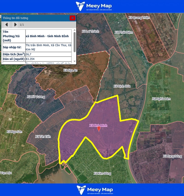 Bản đồ quy hoạch tỉnh Ninh Bình| Bản Đồ Sau Sáp Nhập 222 Bản đồ Xã Bình Minh, Ninh Bình