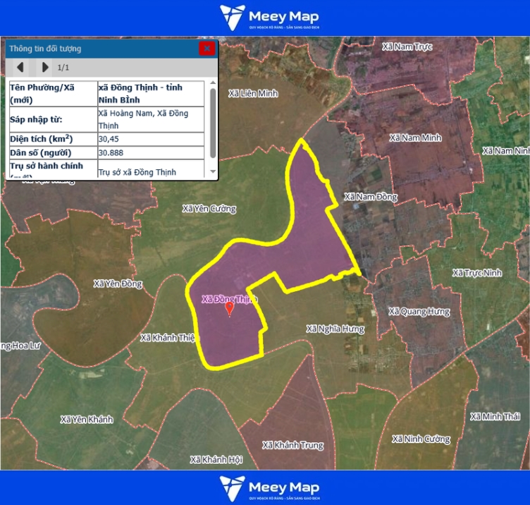 Bản đồ quy hoạch tỉnh Ninh Bình| Bản Đồ Sau Sáp Nhập 186 Bản đồ Xã Đồng Thịnh, Ninh Bình
